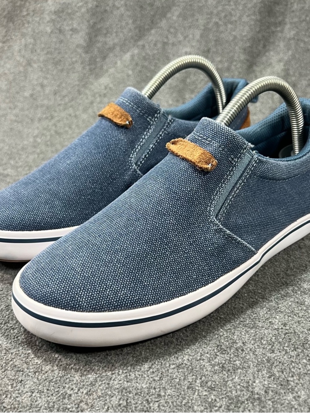 Women's Slip-On Canvas Sneakers in Denim Blue